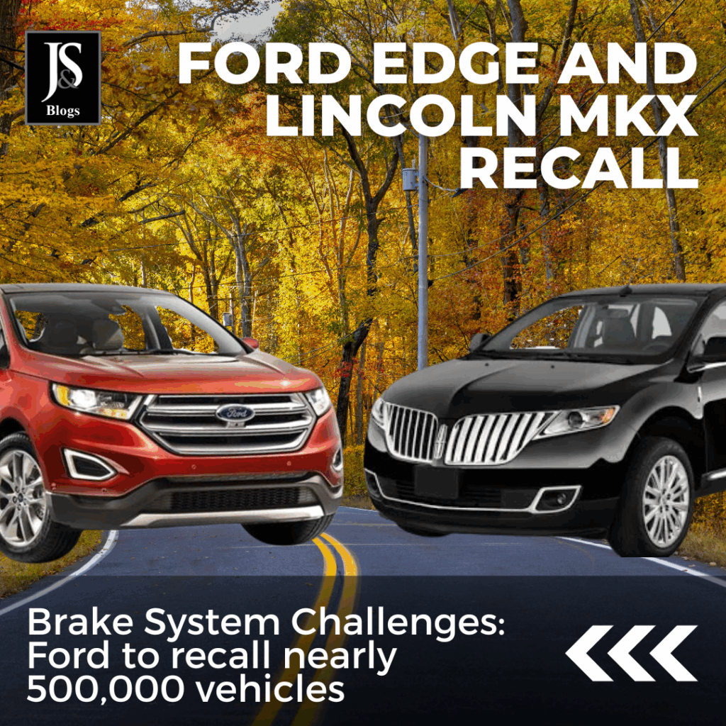 Ford recalls over 500,000 vehicles due to brake system challenges.