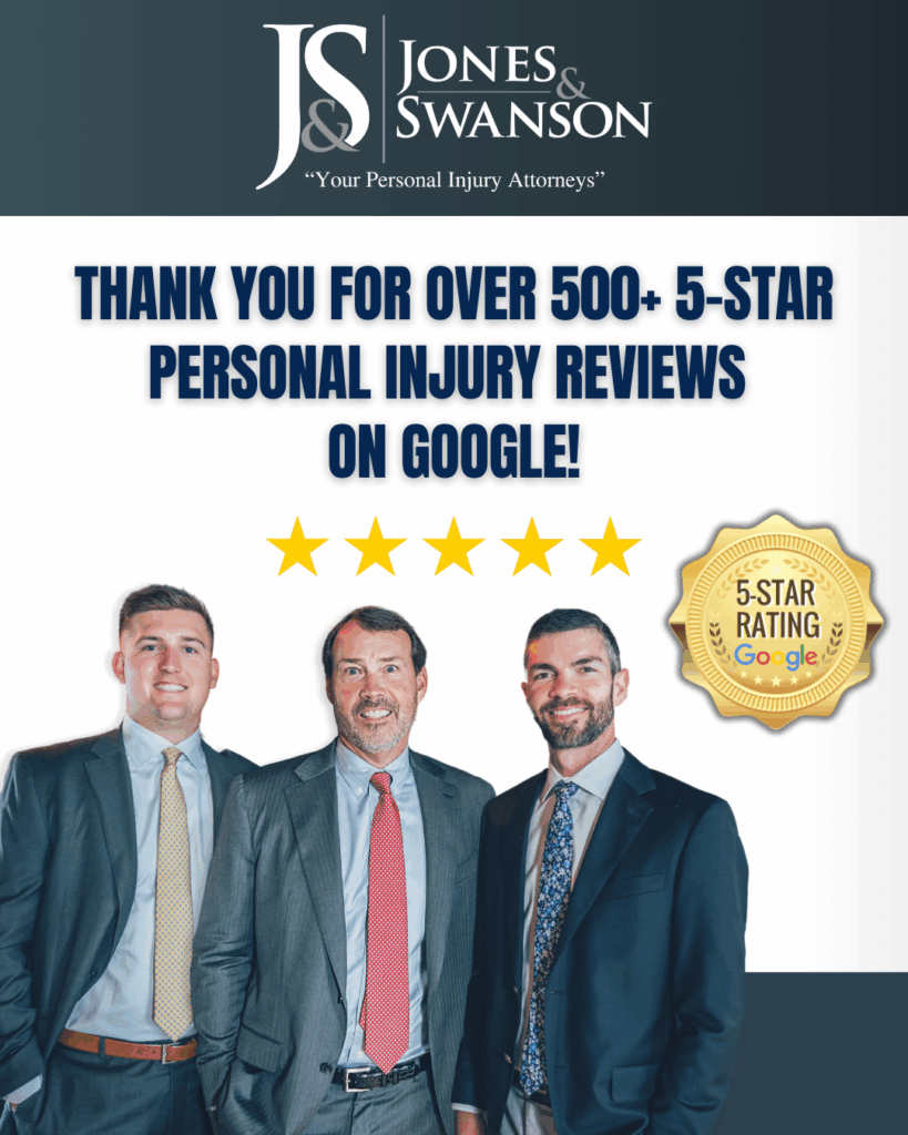 500+ 5 Star Reviews as the Top Personal Injury Attorneys in Marietta!
