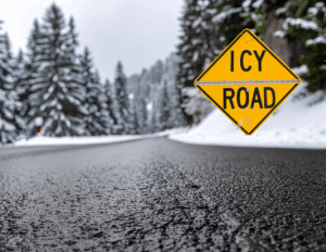 Example of black ice